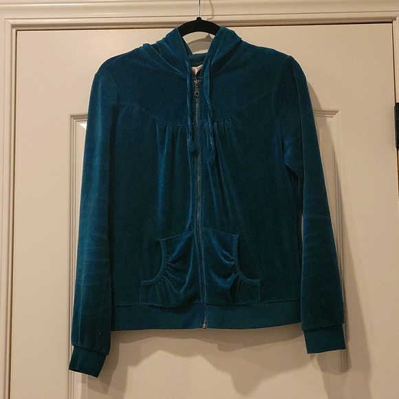 Adorable Womens M Velvet Zip Up Sweater - Picture 1 of 3
